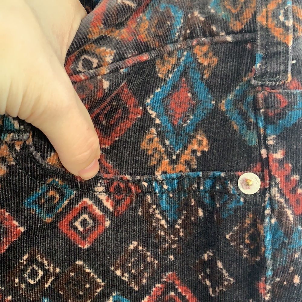 Pilcro Multi Print Button Front Jeans - image 4